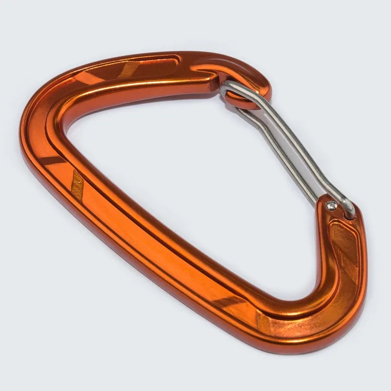 Jensan Excellent quality low price 24kn A7075 Aluminum Spring Locking Wire Gate Carabiner Hook For Climbing