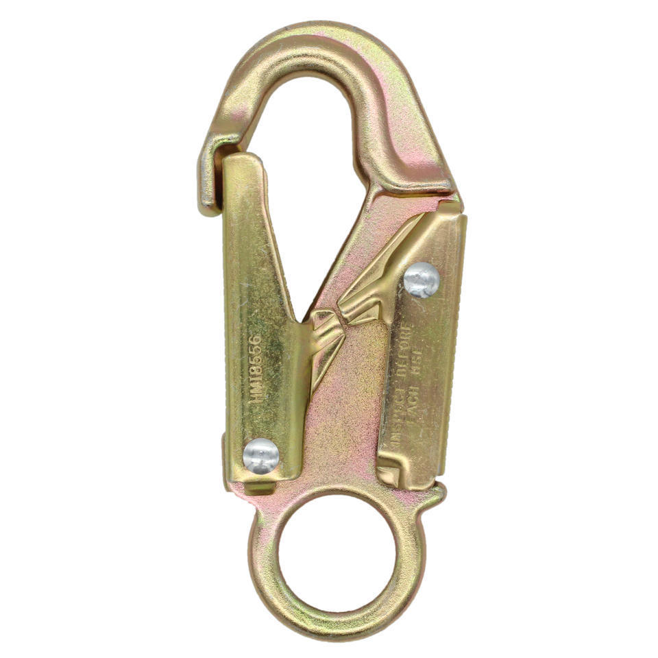 Complete In Specifications Wholesale 25kn Metal Double Action Safety Harness Forging Snap Hook