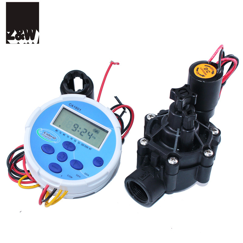 irrigation timer valve controller one zone station waterproof DC LATCHING 9V battery operating