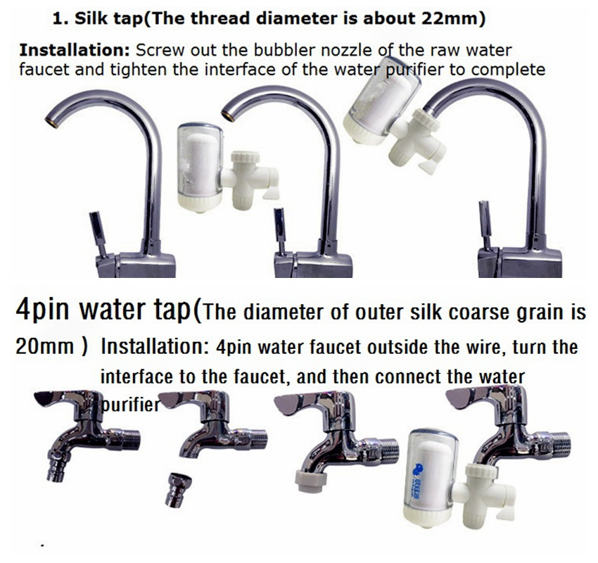 Best selling items activated carbon tap water purifier kitchen faucet household filter in China