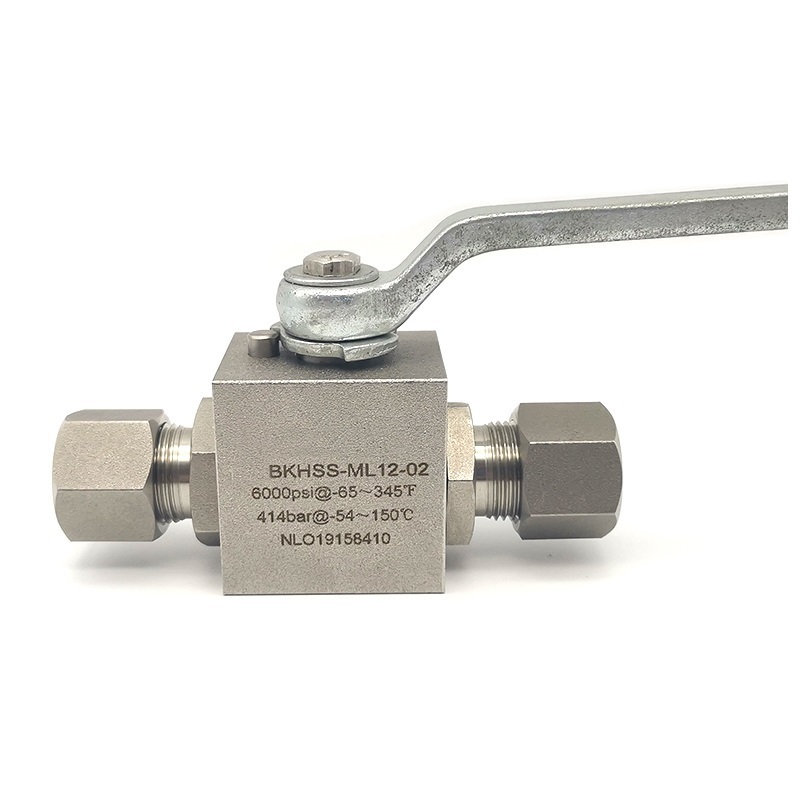 Stainless steel ferrule high-pressure ball valve Hydraulic ball valve Ferrule type straight through ball valve