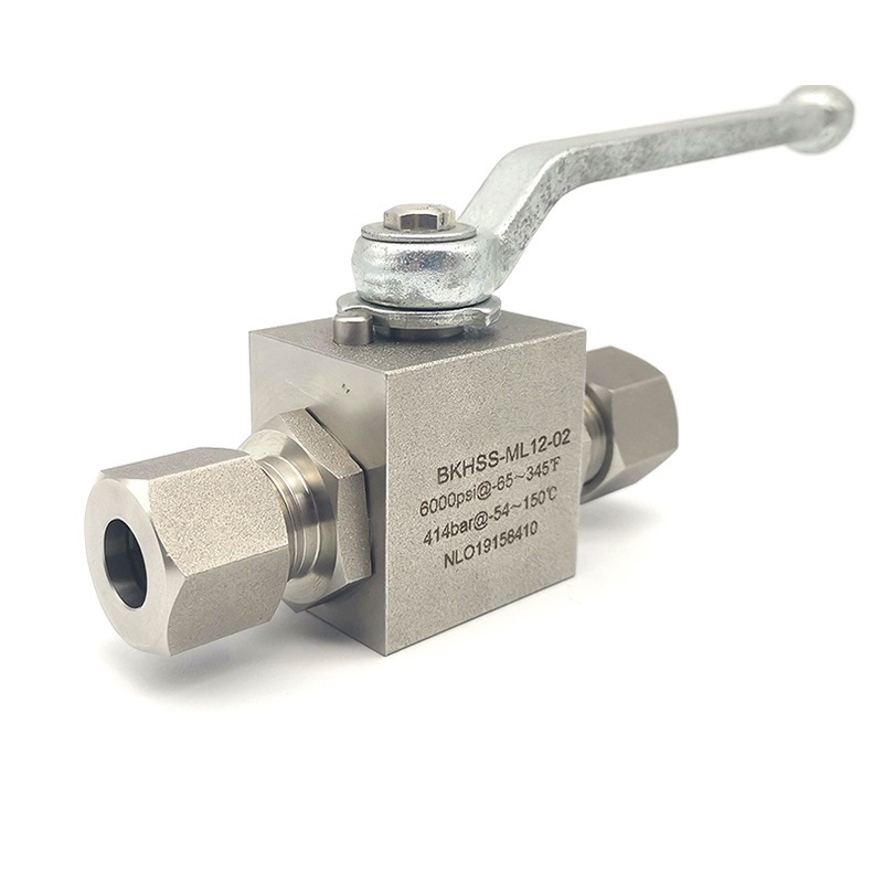 Stainless steel ferrule high-pressure ball valve Hydraulic ball valve Ferrule type straight through ball valve