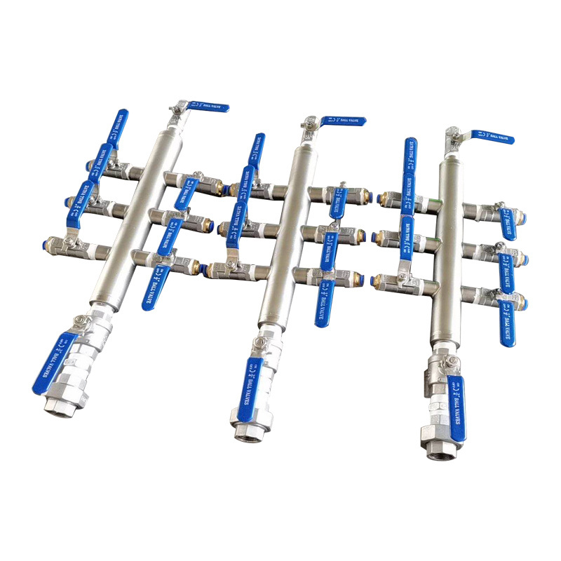 Air Header Distribution Manifolds Stainless Steel Air Distributor with Valves