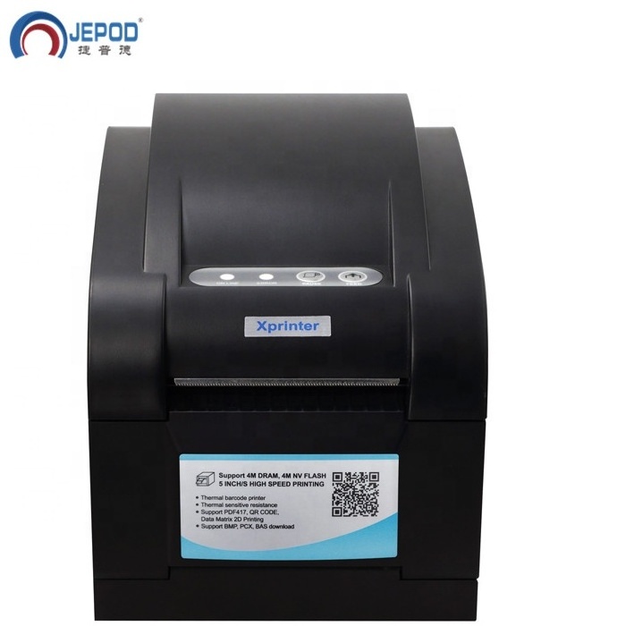 JEPOD XP-350BM High quality Qr code sticker bar code printer Thermal adhesive label printer clothing label printer