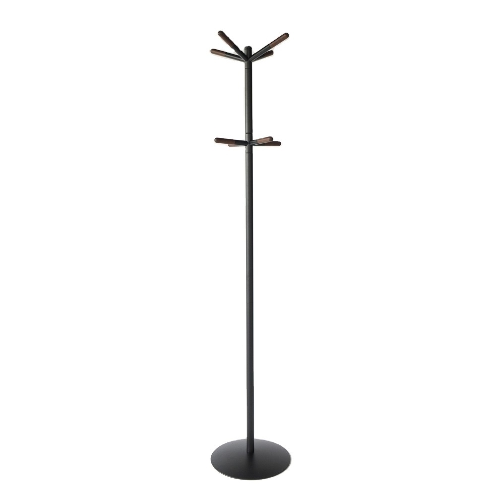 Nordic Swivel Rubber Tips Wood Coat Clothes Stand