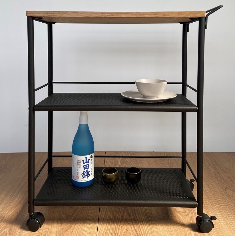 Mobile Kitchen Island Cart with Large Work Countertop