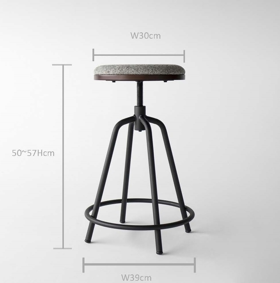 Backless Counter Height Upholstered Bar Stool Seat