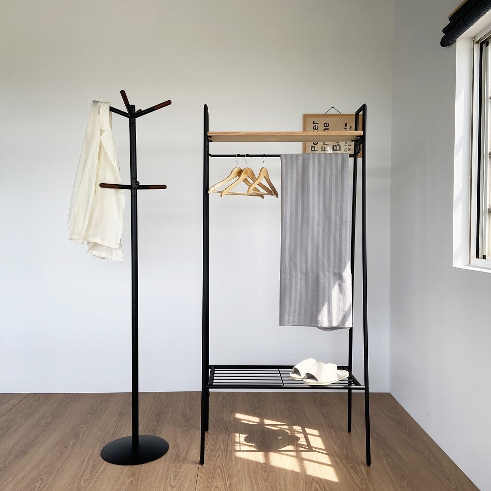 Open Clothes Hanger Stand Rack With Shoes Rack Storage Shelf Clothes Display Racks