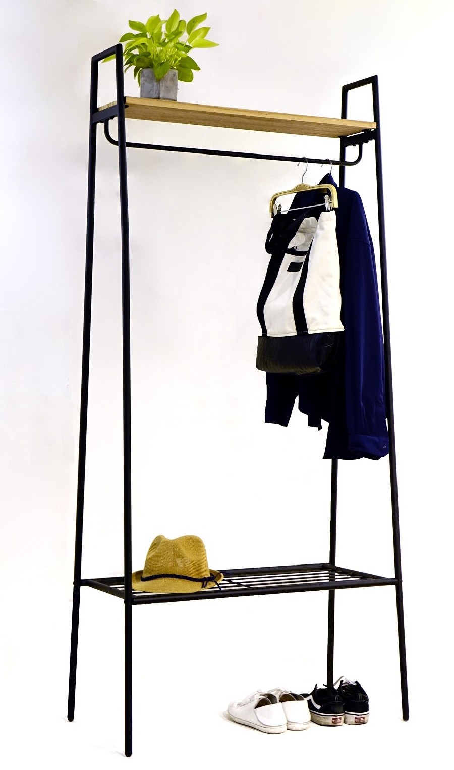 Open Clothes Hanger Stand Rack With Shoes Rack Storage Shelf Clothes Display Racks