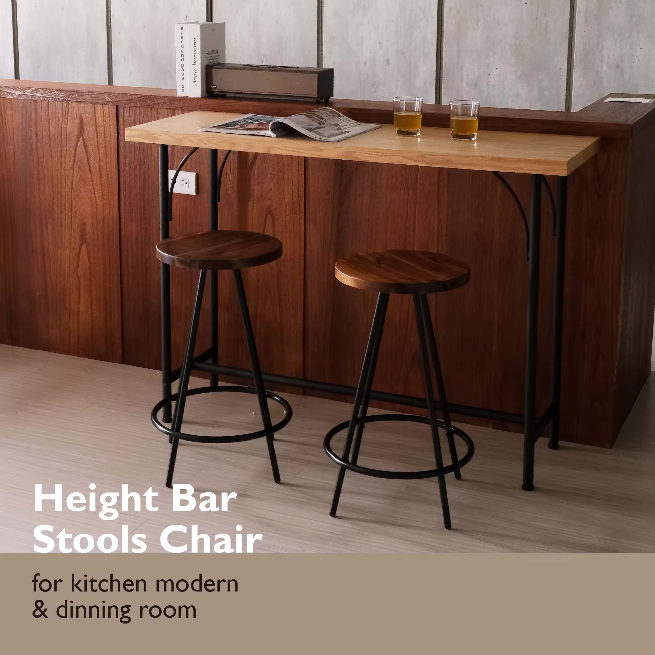 Heavy-Duty Metal Frame Barstool for Commercial Bars and Restaurants