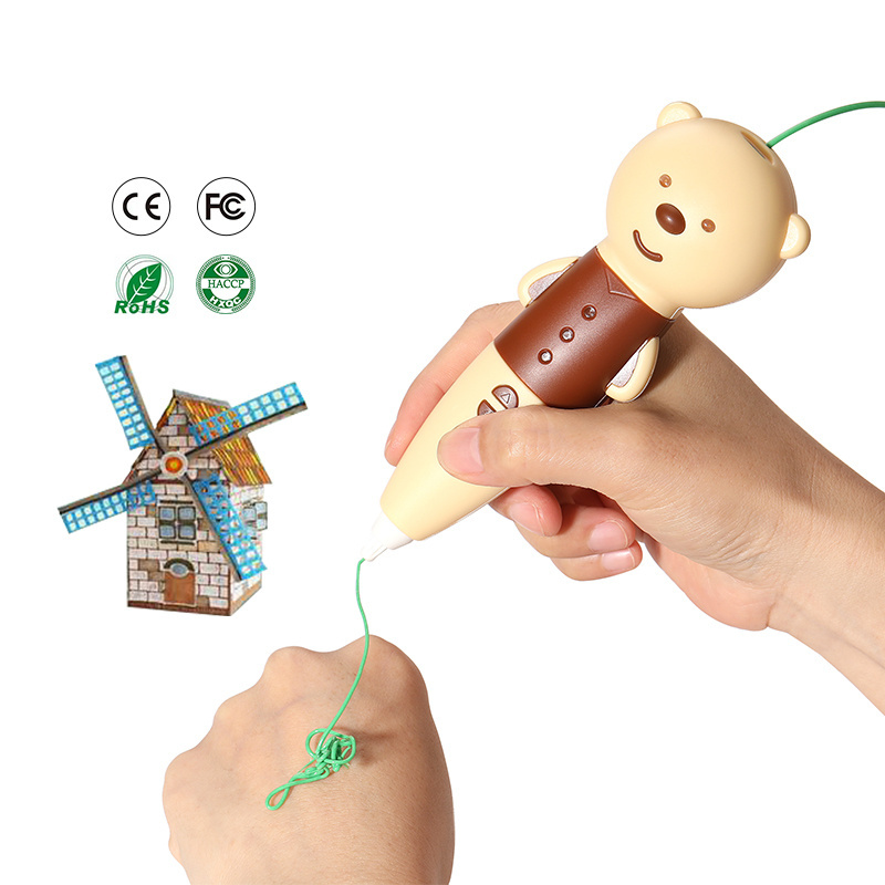 JER LP05 DIY kids safty  wireless low temperature 3d printer pen drawing