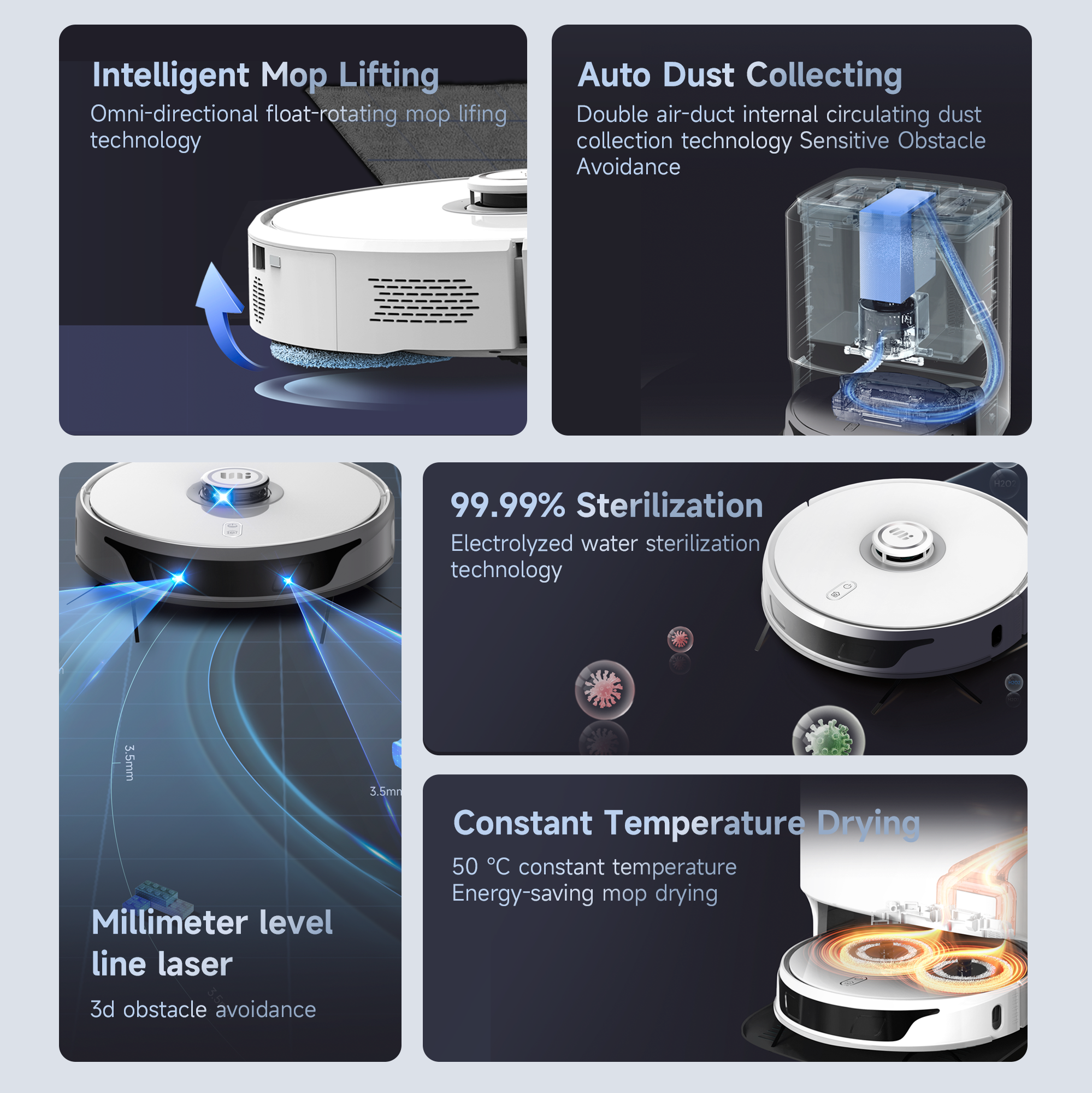 Rechargeable Floor Vacuum Cleaner Touch Automatic Smart Sweeping Robot With Suction Dust Hair Broom Cleaning Machine