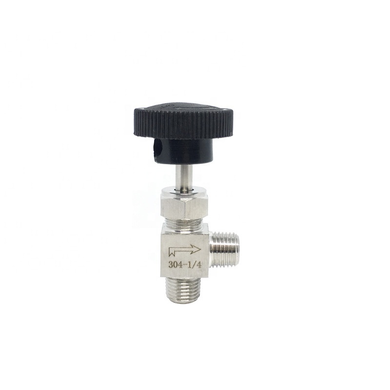 CE Certified Stainless Steel Adjustable Right angle Needle valve 1/4