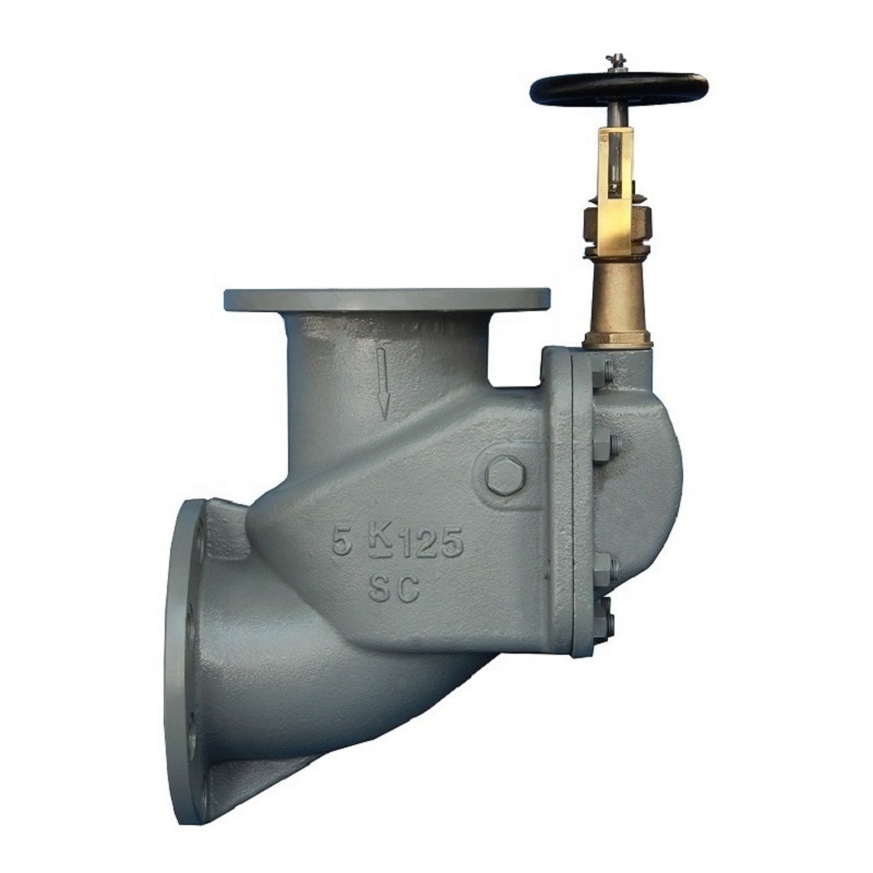 Marine Cast Steel Angle Storm Valve cast steel vertical storm valve JISF3060 5K