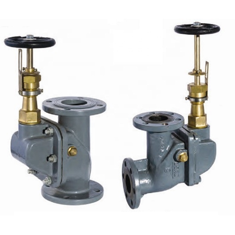 Marine Cast Steel Angle Storm Valve cast steel vertical storm valve JISF3060 5K