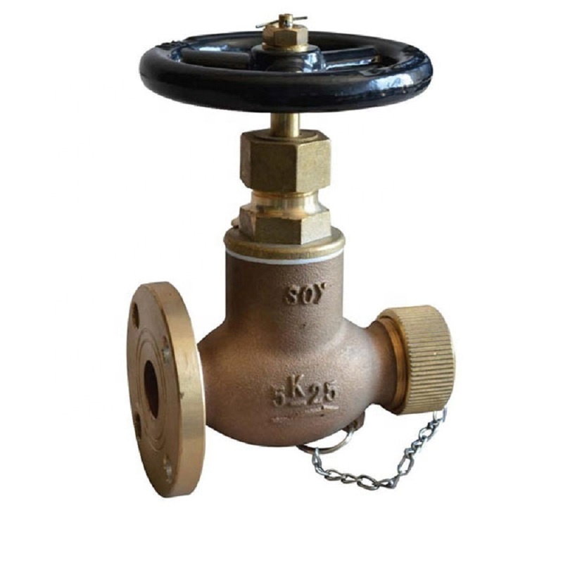 JIS F7334 5K/10K Globe Hose Valve Water Normal Temperature Gas Control Valve General Manual Ba;l Fuel Ball Valve Marine Bronze