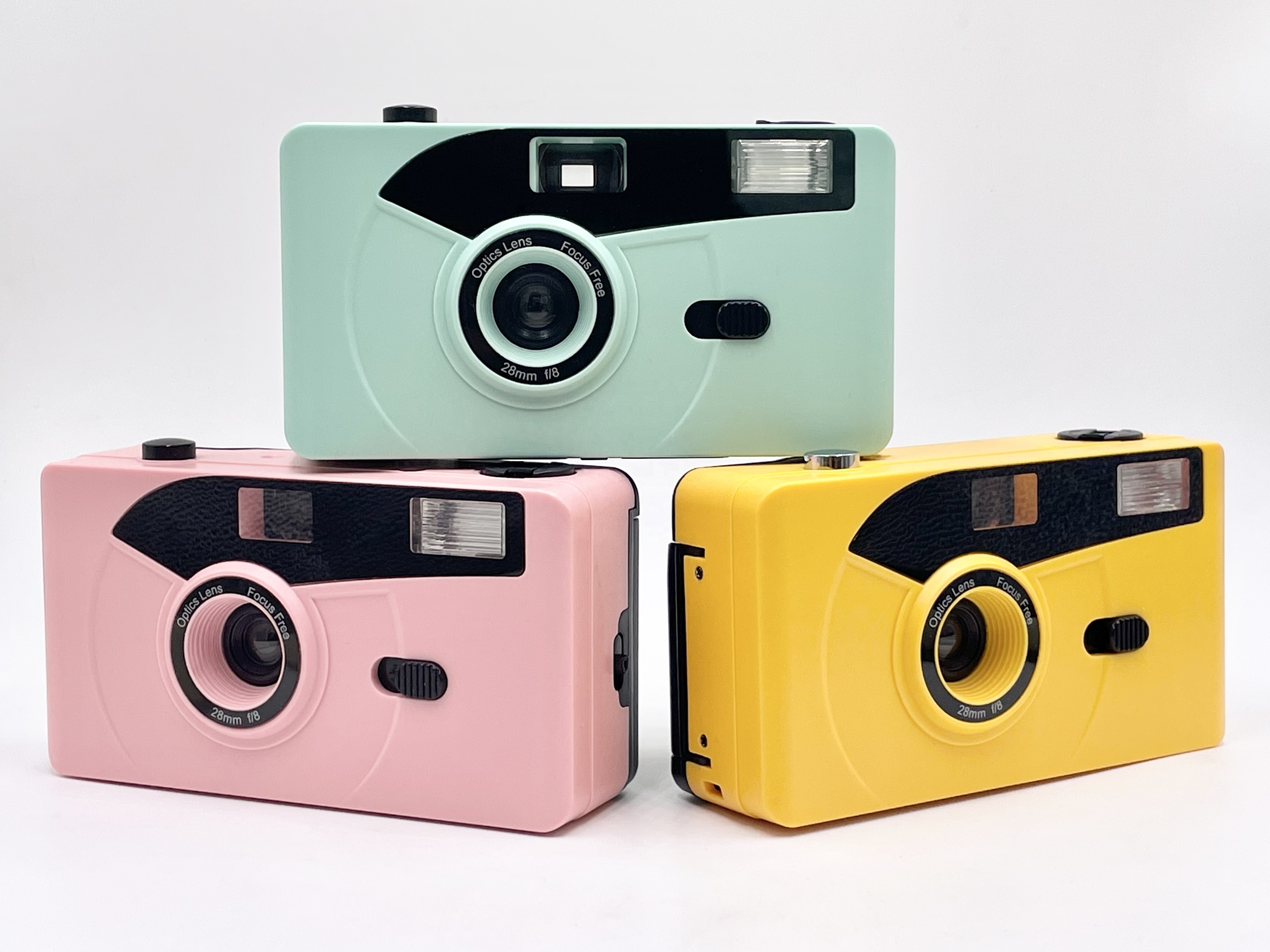 Good Quality Oem Colorful Reloadable Non Disposable White 35mm M35 Reusable Film Camera With Flash