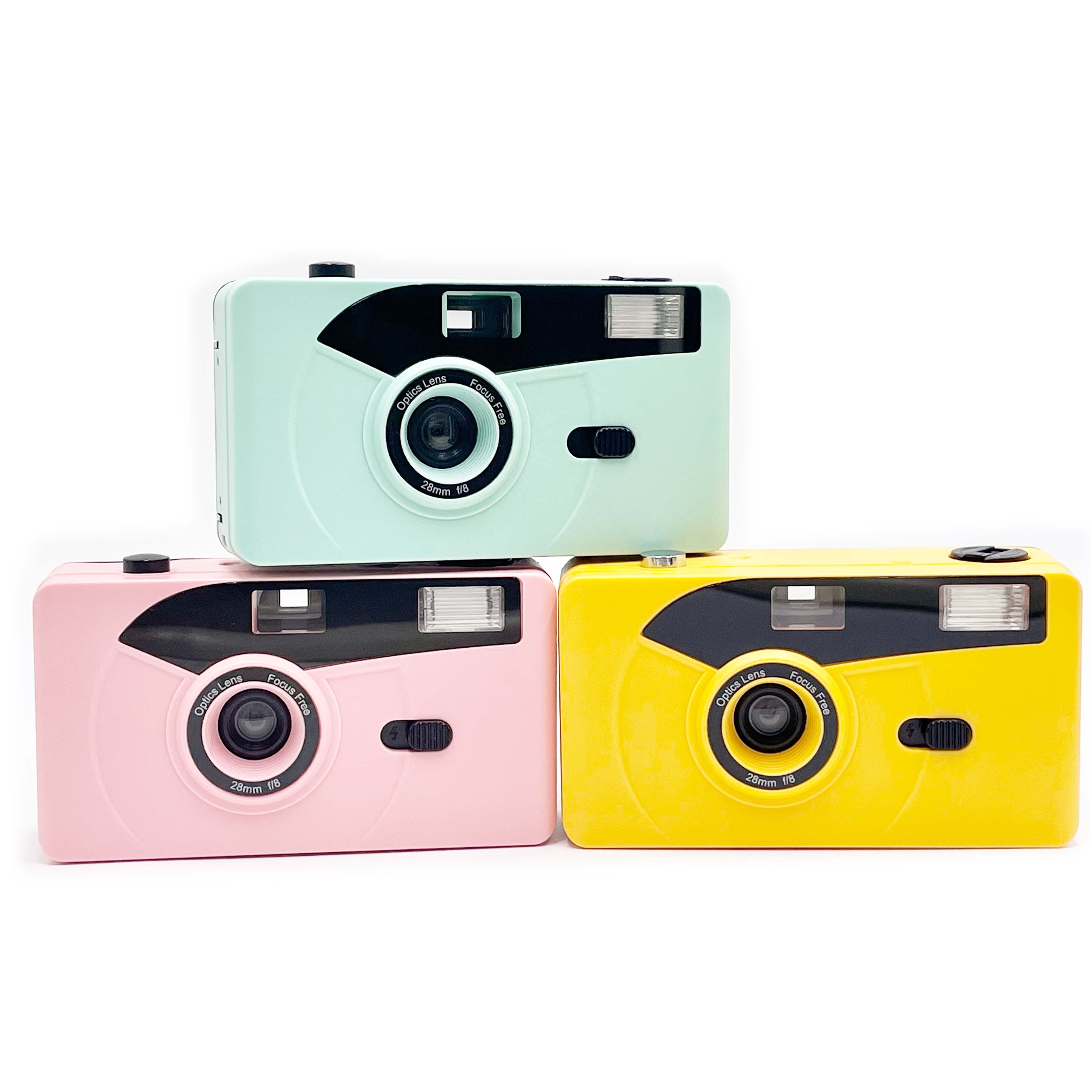 Good Quality Oem Colorful Reloadable Non Disposable White 35mm M35 Reusable Film Camera With Flash