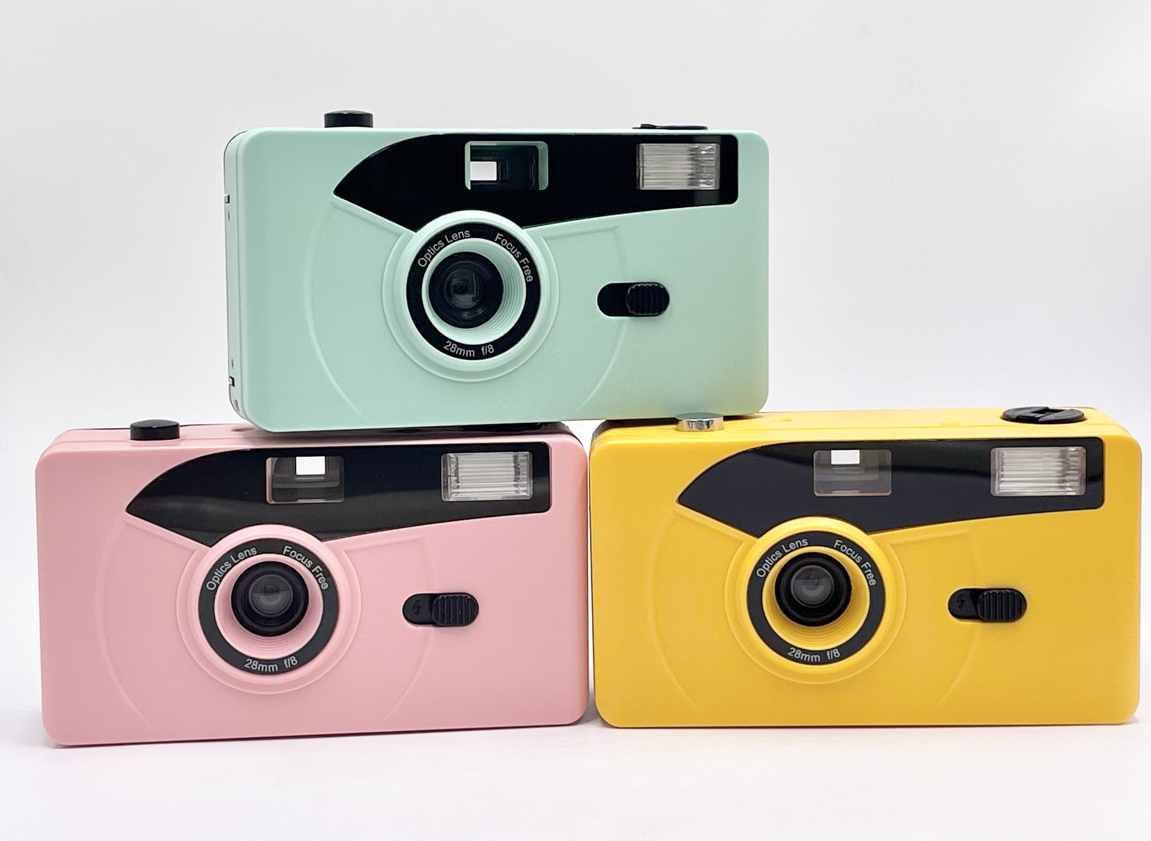 Good Quality Oem Colorful Reloadable Non Disposable White 35mm M35 Reusable Film Camera With Flash