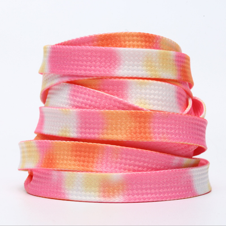 New Product 2022 AJ2 Flat Shoelaces Tie Dyed High-Quality Shoelaces 28Colors Ins Shoelaces