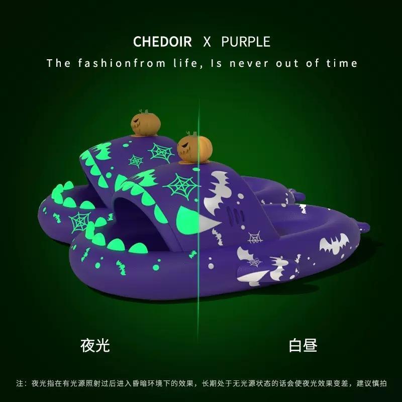 Top Selling Shark Shoes Fish Shaped Slides  EVA Sandals Funny Christmas Fluorescent Shark Slipper for Women Men Custom