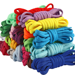 Custom 8MM Width Fashion High-Quality 56 Colors Half Round Shoe Lace 7mm Wide 50-200CM Length Wholesale Oval Shoelaces