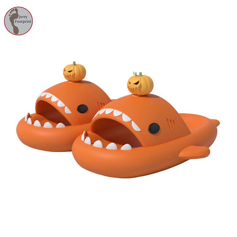 Most Popular Home Slippers For Halloween Pumpkin Shoes Shark Shaped Slippers Cute Beach Sandals for Women Men