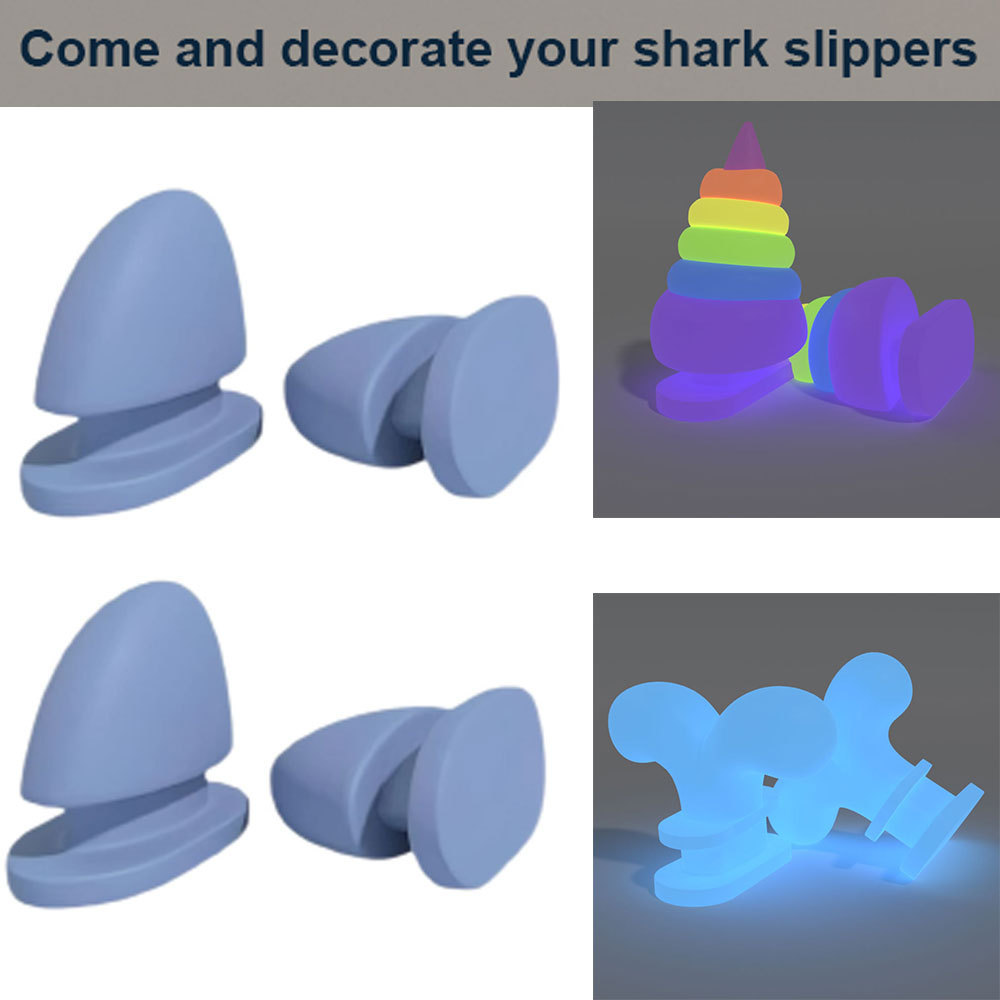 Newest Trend Shark Slippers Accessories Luminous Fin Detachable Adult Women Shark Slippers fins