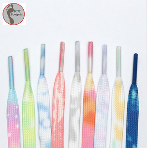 New Product 2022 AJ2 Flat Shoelaces Tie Dyed High-Quality Shoelaces 28Colors Ins Shoelaces