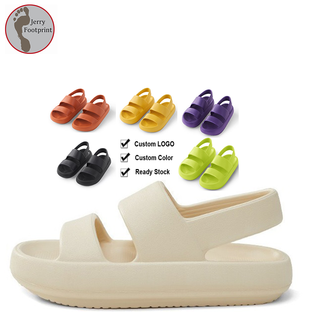 34-45 Durable Men Women Ladies Platform 4Cm Eva Injection Anti Slip Unisex Platform Casual Outdoor Soft Slippers Sandals