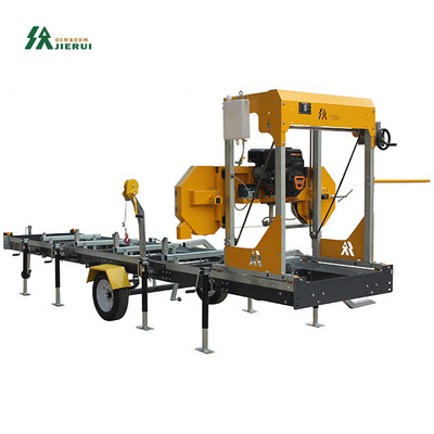 Jerry 2024 Horizontal Wood Band Saw Mill Machine Wood Cutting Bandsaw Mill Timber Log Aserradero Sawmill Portable with Trailer