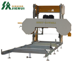 Hot sale 36 inch  Electric motor 7.5KW portable band sawmill saw mill saw machines with 27hp engine with wheels family use