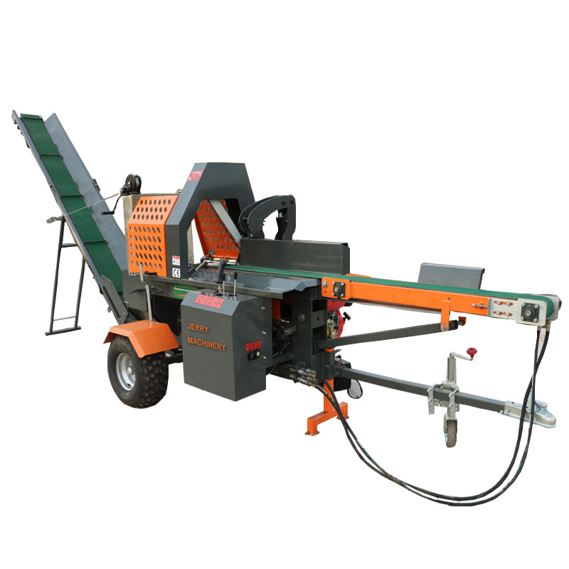 Jierui Forestry Machinery 15HP firewood  log processor machine fast fire wood processing  cutting machine for sale