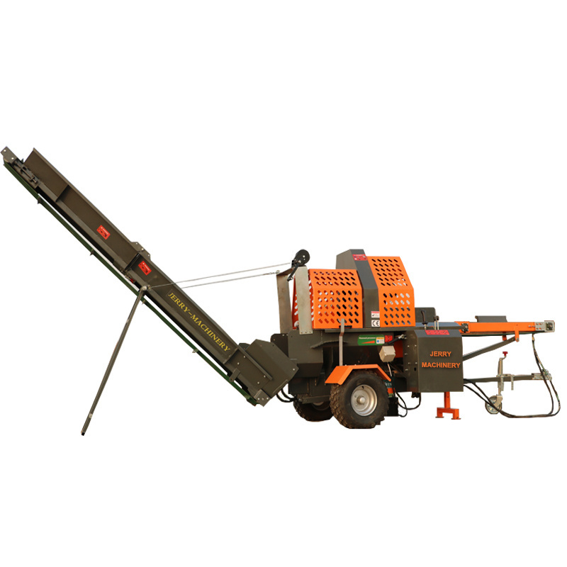 Jierui Forestry Machinery 15HP firewood  log processor machine fast fire wood processing  cutting machine for sale