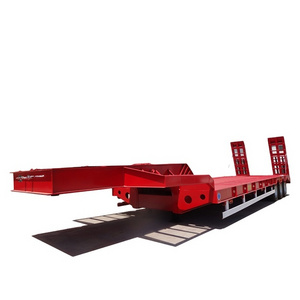 China Factory Manufacturer 3 or 4 Axle Flatbed Trailer Transport 22ft 40ft with 12 Twist Lock Flatbed Semi Trailer