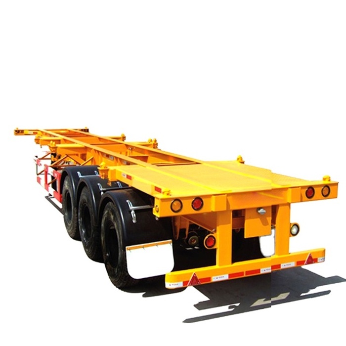 Factory Price multi-purpose vehicle 50 tons 3-axle container chassis 40 foot skeleton semi trailer truck