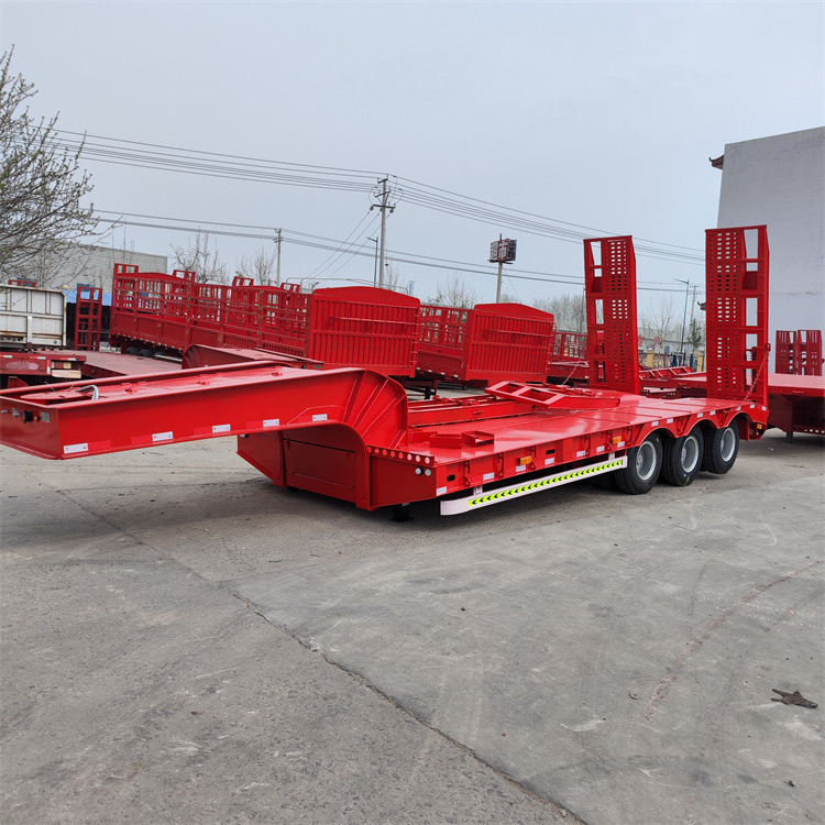 China Manufacture 3 Axle Lowbed/Lowboy Trailer Truck Lowbed Semi Trailer