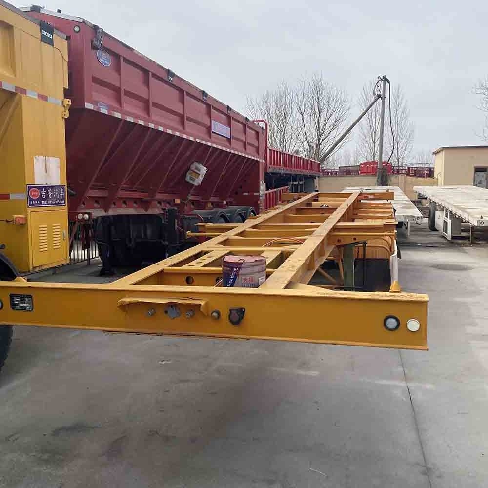 Factory Price multi-purpose vehicle 50 tons 3-axle container chassis 40 foot skeleton semi trailer truck