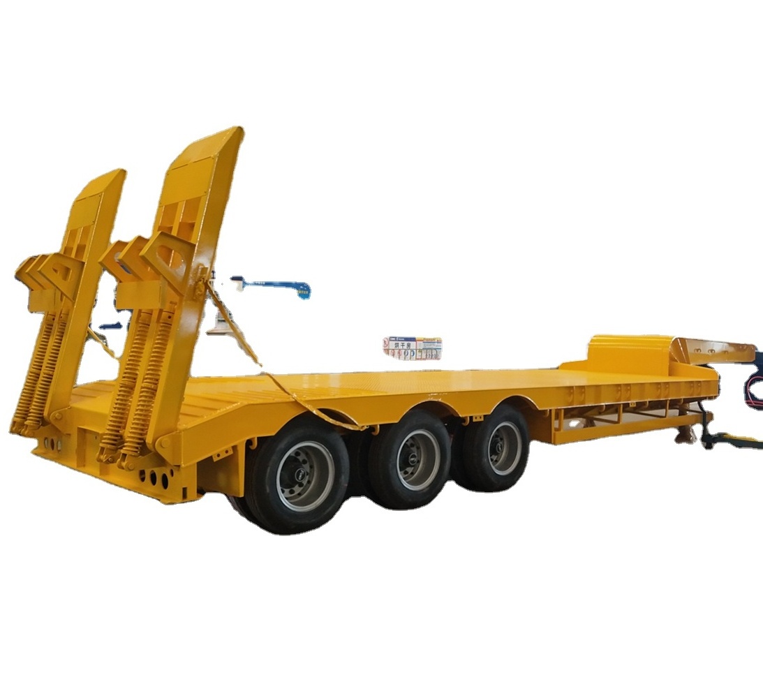 lowbed  flatbed car carrier  trade flat bed semi trailer