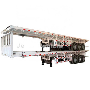 Jerry Vehicle Shipping 50 Ton 30 Ton Low Truck 20ft flat bed 40 ft 40 Feet 40ft Container Flatbed Trailer For Sale