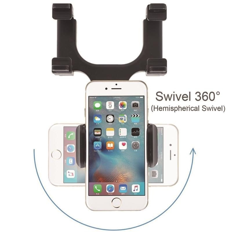 Universal Car Phone Holder Car Rearview Mirror Mount Phone Holder 360 Degrees GPS Smartphone Stand For iPhone Samsung