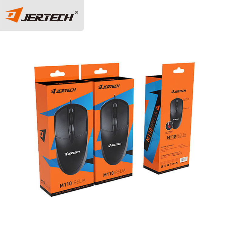 Jertech M110 3D Button Mice PC 1600 DPI Optical Mouse Wired 1 Dollar Office USB Mouse for Computer