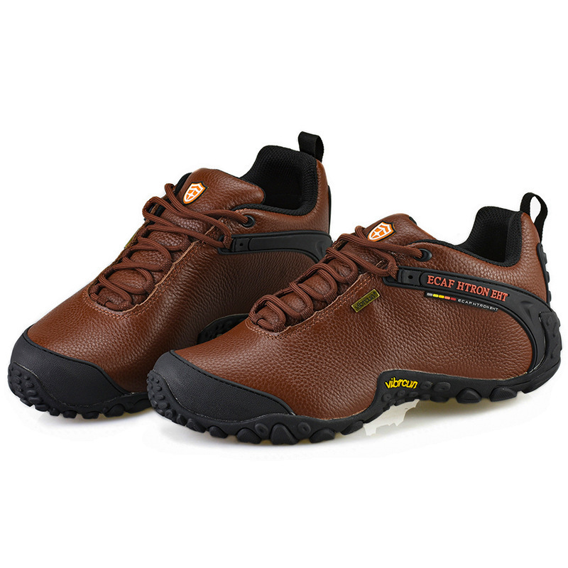 Hiking shoes men  genuine leather  Boots Outdoor Sneakers Athletic Trekking Breathable Climbing wholesale Shoes