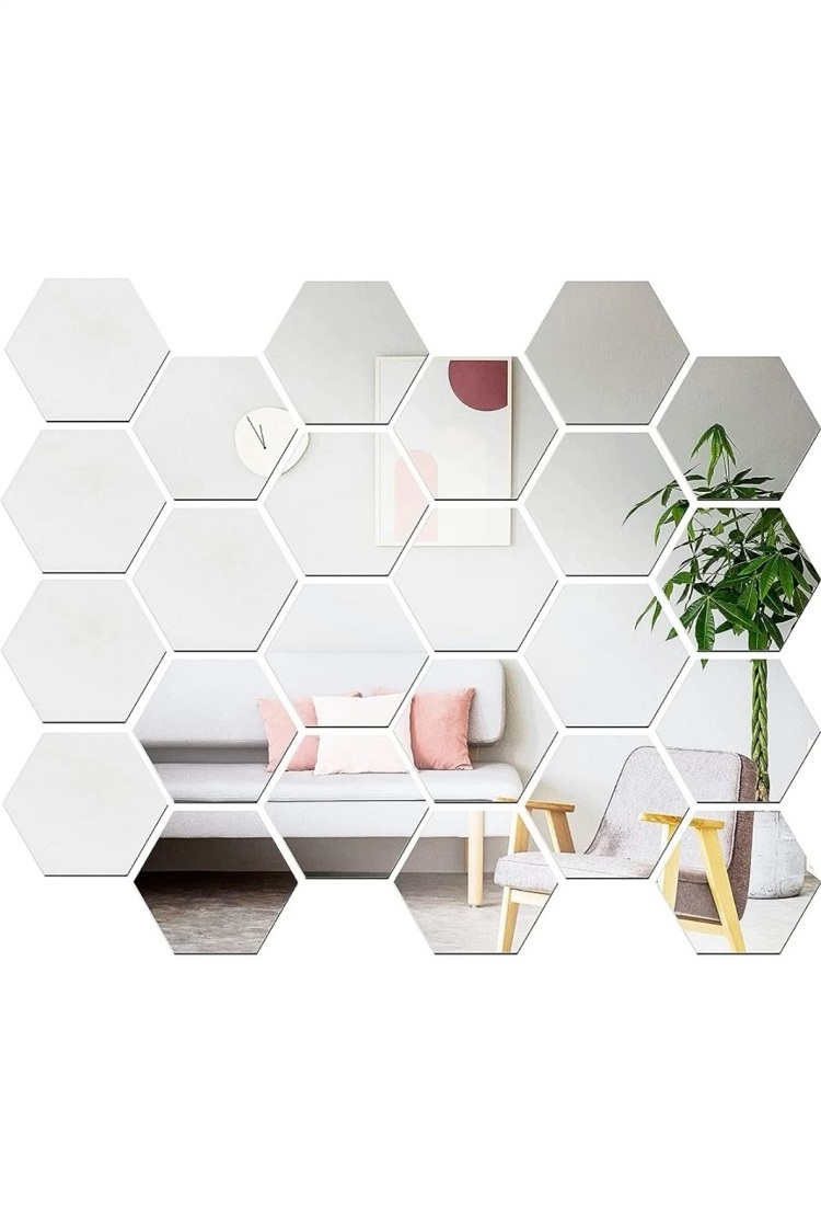 Acrylic Mirror Hexagon on Wall Decor 10