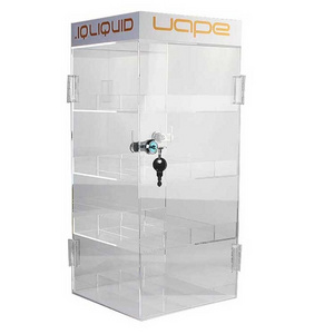 cigarettes acrylic display case custom design clear plastic cigarette vending box with lock