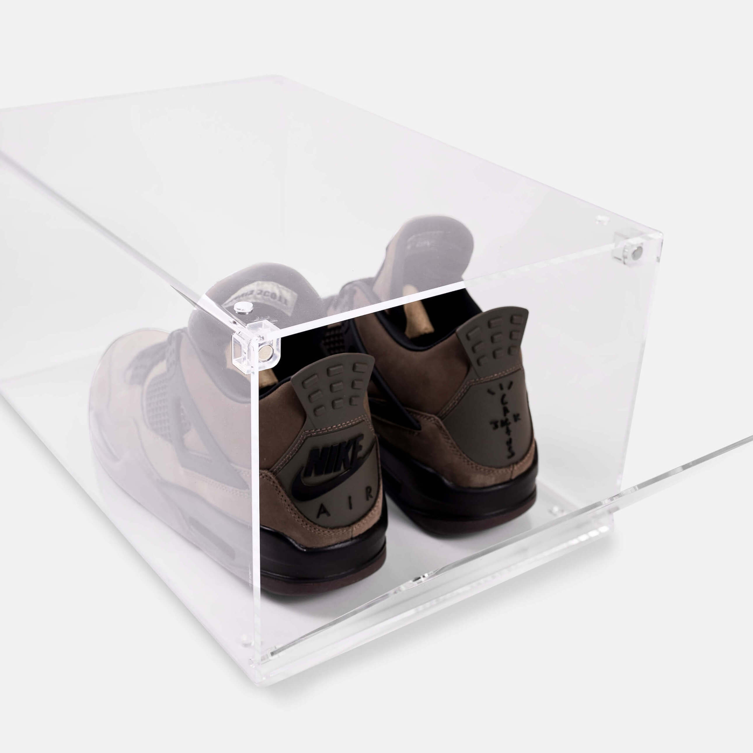 Clear acrylic Shoe boxes organizers display sneaker shoe box crates plastic storage shoe bin case