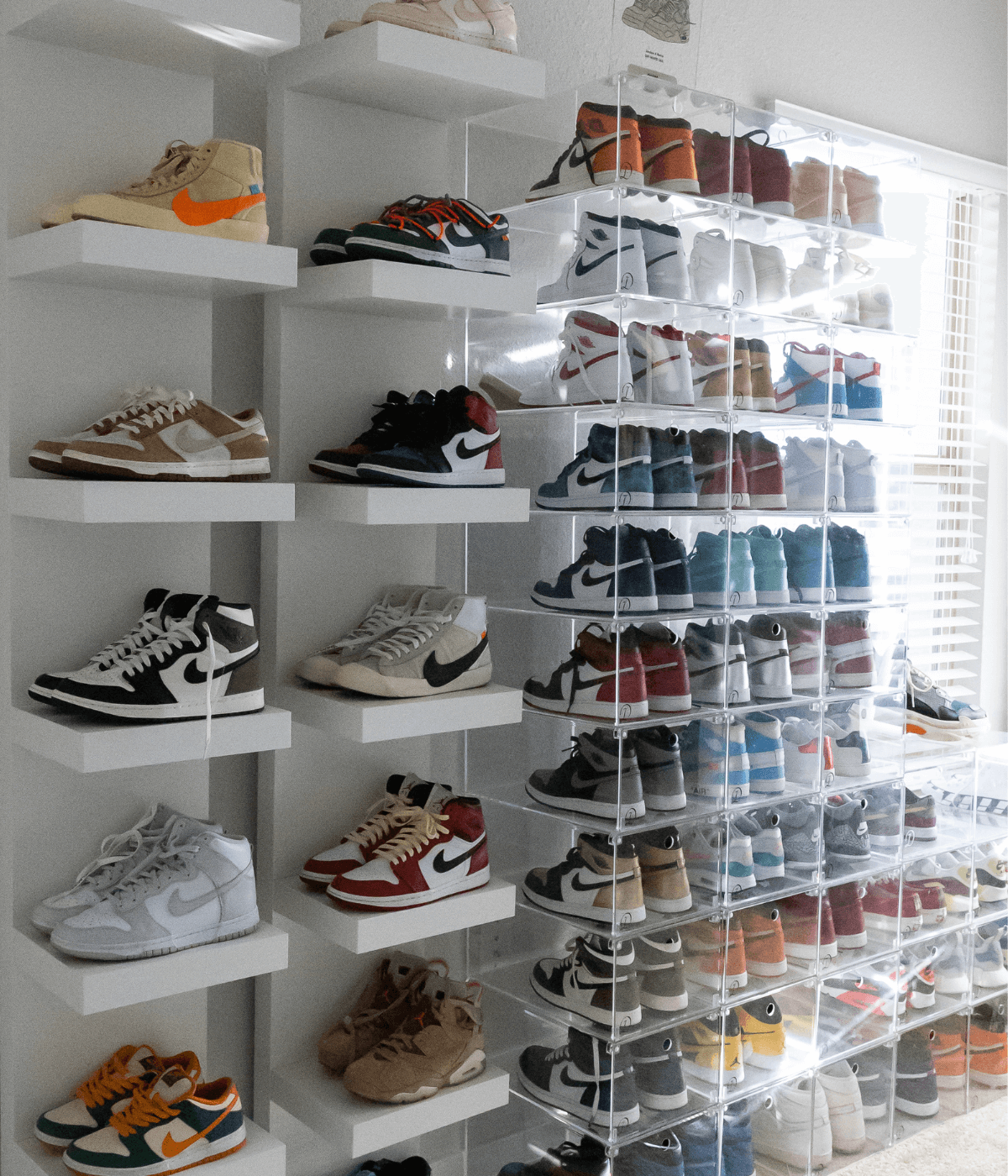 Clear acrylic Shoe boxes organizers display sneaker shoe box crates plastic storage shoe bin case