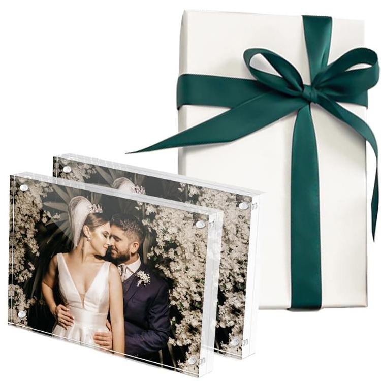 4x6 inch magnetic Acrylic photo frame plexiglass tabletop display picture frame for table