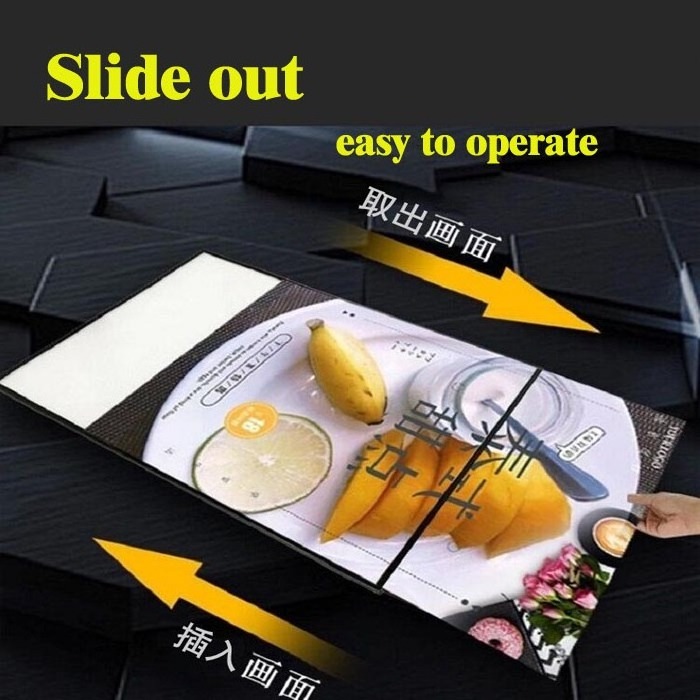 Customized Size Hanging LED Slim Menu Backlit Light Box ceiling square advertising light boxes Aluminum poster Frame