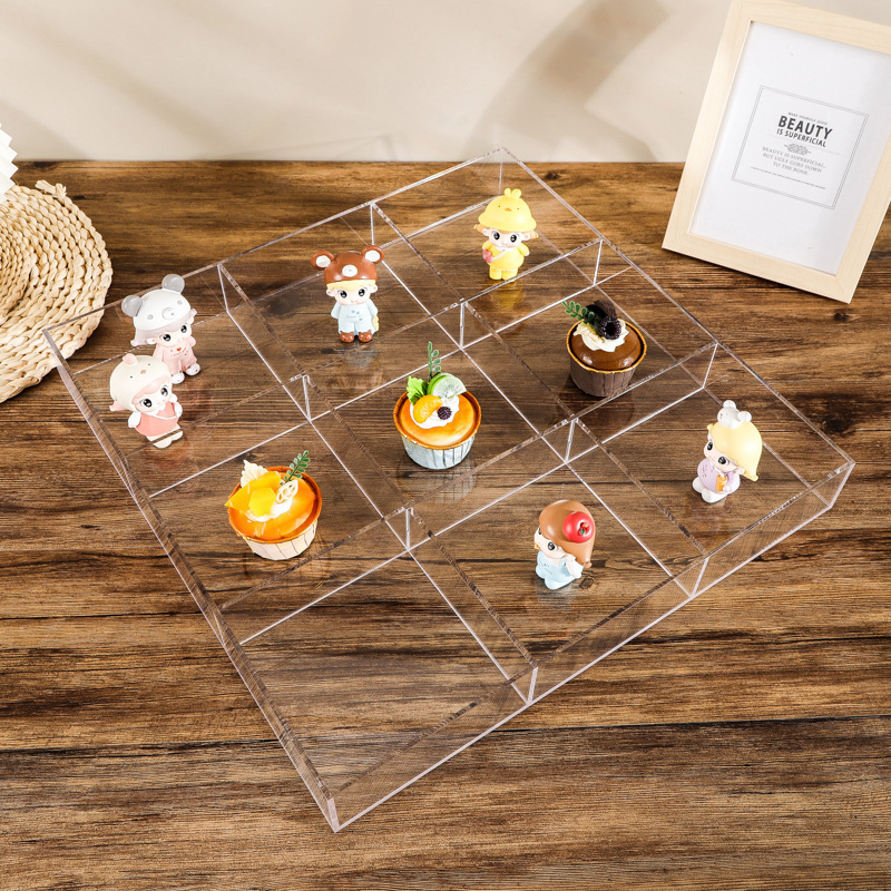 JERY Acrylic Clear Display Case Dustproof Blind Box Transparent Assemble Storage Showcase Collection Acrylic Cube For Toy Dolls